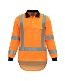 Bison Cottonback TTMC-W17 Polo, Long Sleeve